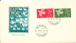 Italy FDC Complete Set EUROPA CEPT 18-9-1961 - 1961