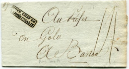 !!! MARQUE GENERAL EN CHEF ARMEE D'ITALIE SUR LETTRE DATEE DE L' AN 14 - SANS TEXTE. RARE TAXE 14 - Army Postmarks (before 1900)