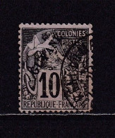 GUYANE FRANCAISE 1881 TIMBRE N°20 OBLITERE DEESSE ASSISE - Oblitérés