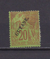 GUYANE FRANCAISE 1881 TIMBRE N°22 NEUF AVEC CHARNIERE DEESSE ASSISE - Neufs