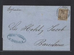 MARITIME SAGE N°69, 30c Brun, OBL Cachet Rond Noir "Admon De Cambio Barcelona 010" (Salles N°614 - Ind 21) - Maritime Post