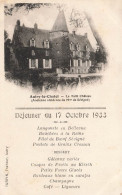 Autry Le Châtel * CPA Menu Ancien 1933 * Le Petit Château , Ancienne Résidence De Mmme De Sévigné - Autres & Non Classés