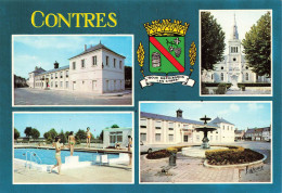 Contres * Souvenir De La Commune * Cp 4 Vues * Piscine Baigneurs - Contres