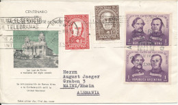 Argentina FDC 12-12-1959 Uprated And Sent To Germany - Voleibol