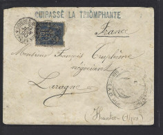 MARITIME SAGE °90, Def, OBL CAD "Corr D Arm Lig N Paq FR N°8" (1890 - Salles N°1949) "Cuirassé La Triomphante" - Correo Marítimo