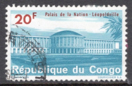 Kinshasa Congo 1964 Single 20f Stamp From The Definitive Set  National Palace, Leopoldville  In Fine Used. - Usados