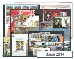 Complete Year Set Spain 2014 - 55 Values + 15 BF + 2 Booklet - Yv. 4542-4635/ Ed. 4838-4923, MNH - Años Completos