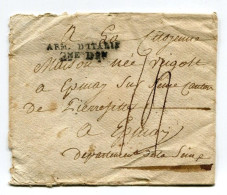 !!! MARQUE POSTALE ARMEE D'ITALIE 2E DIVISION SUR ENVELOPPE SANS TEXTE - Army Postmarks (before 1900)