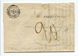 !!! CACHET CORPS EXPEDITIONNAIRE D'ITALIE SUR LETTRE DE ROME DE 1856 TAXEE - Army Postmarks (before 1900)