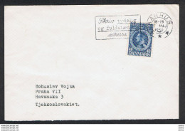DENMARK: 1950 COVERT WITH 40 Ore (300) - TO CZECHOSLOVAKIA - Covers & Documents