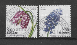 Dänemark 2014 Blumen Mi.Nr. 1768/69 Kpl. Satz Gestempelt - Usado