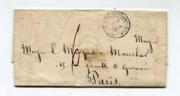 !!! CORPS EXPEDITIONNAIRE D'ITALIE SUR LETTRE DE 1856 TAXE 6 AVEC TEXTE - Army Postmarks (before 1900)