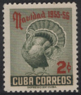Cuba 1955 Correo 431 **/MNH Navidad / Pavo.  - Ungebraucht