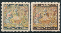 Cuba 1957 Correo 468/69 **/MNH Sellos De La Navidad. (2sellos)  - Neufs
