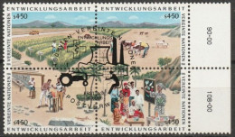 UNO Wien 1986 MiNr.56 - 59 4er Block O Gestempelt Ersttagsstempel  UNDP  ( 2366) - Gebraucht