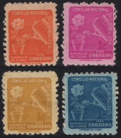 Cuba 1955 Beneficencia 24/27 */MH Consejo Nacional. (4sellos)  - Neufs