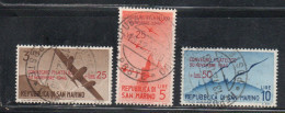 REPUBBLICA DI SAN MARINO 1946 CONVEGNO FILATELICO SERIE COMPLETA COMPLETE SET USATA USED OBLITERE' - Usati