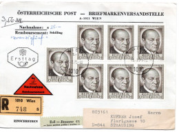 70967 - Österreich - 1970 - 7@S2 Hofbauer MiF A R-NN-Bf WIEN -> Westdeutschland - Storia Postale