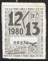 Vignette, Portugal 1980 - Vinheta Da Cota De Sócio -|- Sport Lisboa E Benfica - Emissioni Locali