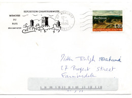 70970 - Frankreich - 1996 - 4,40F Barbizon EF A Bf ANNONAY -> Farmingdale, NY (USA) - Lettres & Documents