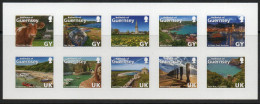 Guernsey 2014 'Love The Bailiwick' Self-adhesive Pane Of 10, Backing Paper Hinged Mint, SG 1525/34 - Guernesey