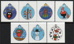 Guernsey 2014 Christmas Self-adhesive Set Of 7, Backing Paper Hinged Mint, SG 1535/41 - Guernesey