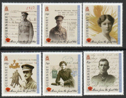 Guernsey 2014 Stories From The Great War I Set Of 6, MNH, SG 1542/7 - Guernesey