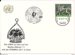 2010 UNO Wien Mi. 689  WEISSE KARTE - White Card ÖVEBRIA - FDC