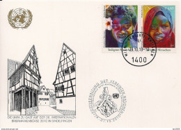 2010 UNO Wien Mi. 683-4  WEISSE KARTE - White Card Sindelfingen - FDC