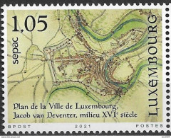 2021 Luxemburg Mi. 2272 **MNH   SEPAC: Historische Karten. - Unused Stamps