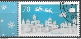 2018  Deutschland Germany Mi. 3421 FD-used Weiden  Weihnachtsmann Im Rentierschlitten über Einer Stadt - Gebraucht