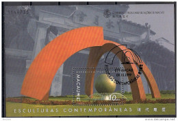 1999 Macao  Scott  1007   A 192  Mi. Bl. 70 Used  Zeitgenössische Kunst: Skulpturen - Blocks & Sheetlets