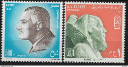 1972 Ägypten Mi. 1085-6**MNH  .Gamal Abdel Nasser  / Pharao Chephren, 4. Dyn. - Ungebraucht