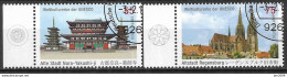 2011 . Deutschland Germany Mi.  2844-5  FD-used Weiden    UNESCO-Welterbe:  Alte Stadt Nara Und Altstadt Von Regensburg. - Gebraucht