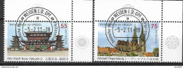 2011 . Deutschland Germany Mi.  2844-5  FD-used Weiden    UNESCO-Welterbe:  Alte Stadt Nara Und Altstadt Von Regensburg. - Gebraucht