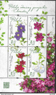 2019 Polen Mi. Bl. 287 **MNH   Polnische Clematis-Sorten. - Unused Stamps