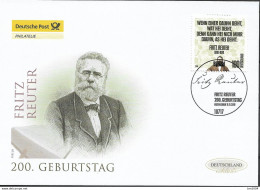 2010  Deutschland  Germany Mi. 2832 FDC  200. Geburtstag Von Fritz Reuter - 2001-2010