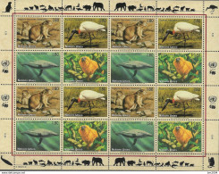 1994  UNO Genf Mi. 245-8 **MNH Sheet  Gefährdete Arten - Blokken & Velletjes