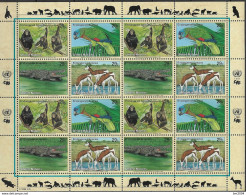 1994 UNO NEW York  Mi. 663-6**MNH Sheet   Gefährdete Arten - Blocks & Sheetlets