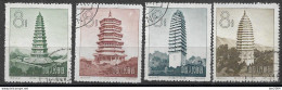 1958 China Mi. 365-8 Used Alte Pagoden - Used Stamps