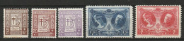  Belgie 1926 Tuberculose Yv. 240-244 MH*  - Neufs