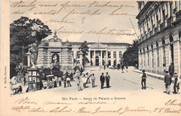 BRESIL - Sao Paulo - Largo Do Palacio E Corrcio - Carte Postale Ancienne - - São Paulo