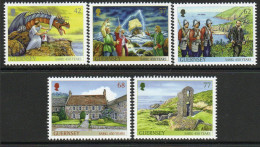 Guernsey 2015 450th Anniversary Of Sark As A Fief Set Of 5, MNH ( 2 Stamps With Gum Adherence, SG 1576/80 - Guernesey