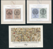 Iceland 1982-1991. 3 Blocks (Nordia 1984 & Nordia 91) ALL MINT (**) - Blocks & Sheetlets