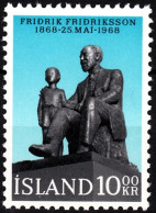 ICELAND / ISLAND 1968 Religion Art: Fridriksson - 100. Theologian. Statue. Single, MNH - Teología