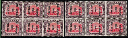 ZA0048b - MALAYA Japanese Occupation - STAMP - SG # 257  Two Blocks Of 6 Mint MNH - Japanisch Besetzung