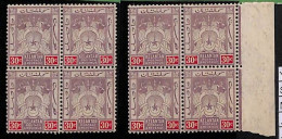 ZA0048a - MALAYA Kelantan  -  STAMP -  SG # 7 + 7a  Blocks Of 4 - Mint MNH - Kelantan