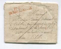 !!! PP N°35 ARMEE D'ALLEMAGNE EN ROUGE SUR LETTRE DU 1/6/1810 AVEC TEXTE - Army Postmarks (before 1900)