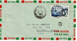 70983 - Frankreich - 1958 - 65F Evian EF A LpBf PARIS -> Hollywood, FL (USA) - Covers & Documents