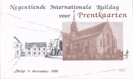 AALST 11 DECEMBER 1988  NEGENTIENDE  INTERNATIONALE RUILDAG VOOR PRENTKAARTEN           ZIE AFBEELDINGEN - Aalst